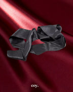Leather Play Nose Notched Blindfold — Black — Coy