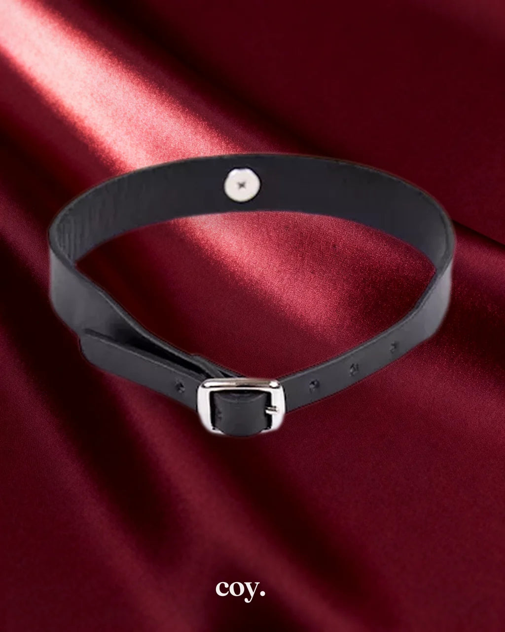 Leather Play Lonely Bell Collar — Black — Coy