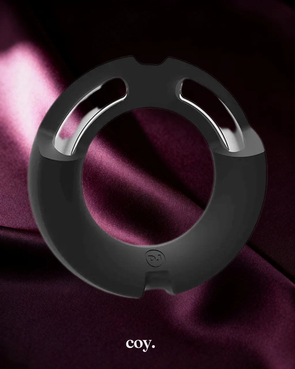 Doc Johnson Kink Silicone Covered Metnal Cock Ring 35 MM — Black — Coy