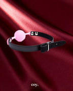 Leather Play The Classic Ball Gag — Pink — Coy