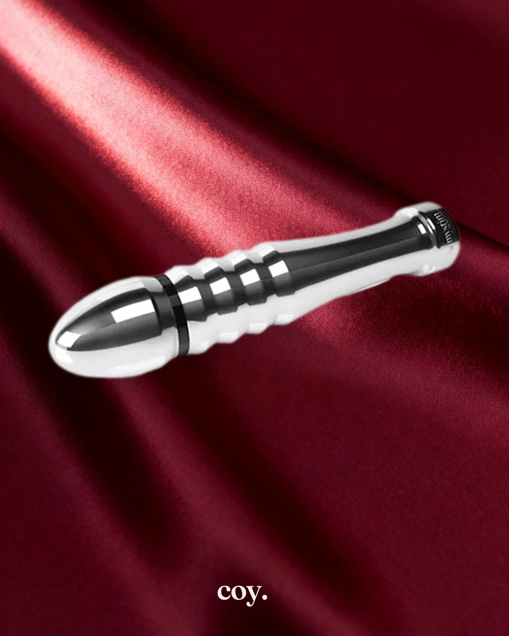 Mystim Funky Fella Metal Dildo 5.1 Inch — Silver — Coy
