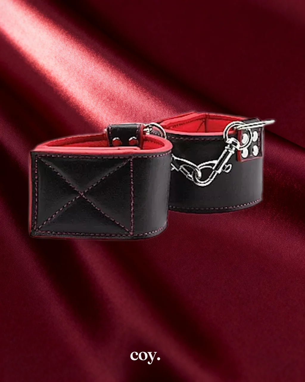 Shots Toys Reversible Ankle Cuffs — Red — Coy