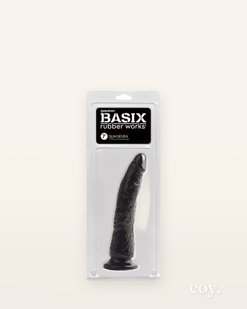 Basix Slim 7 Inch Suction Cup Dildo — Coy