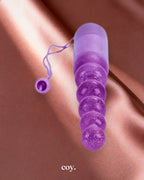 Waterproof Vibrating Pleasure Beads Purple — Coy
