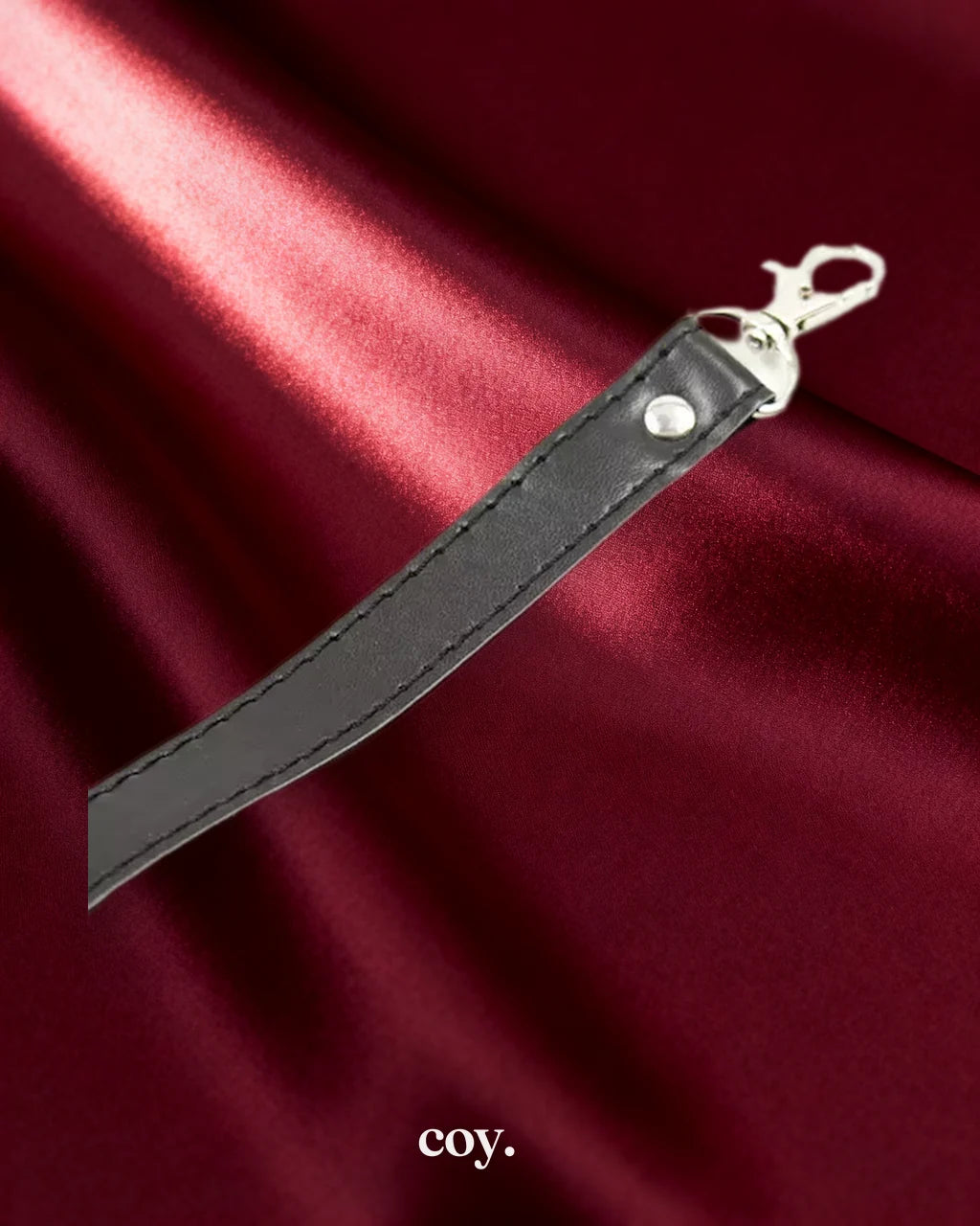 Leather Play Leash — Black — Coy