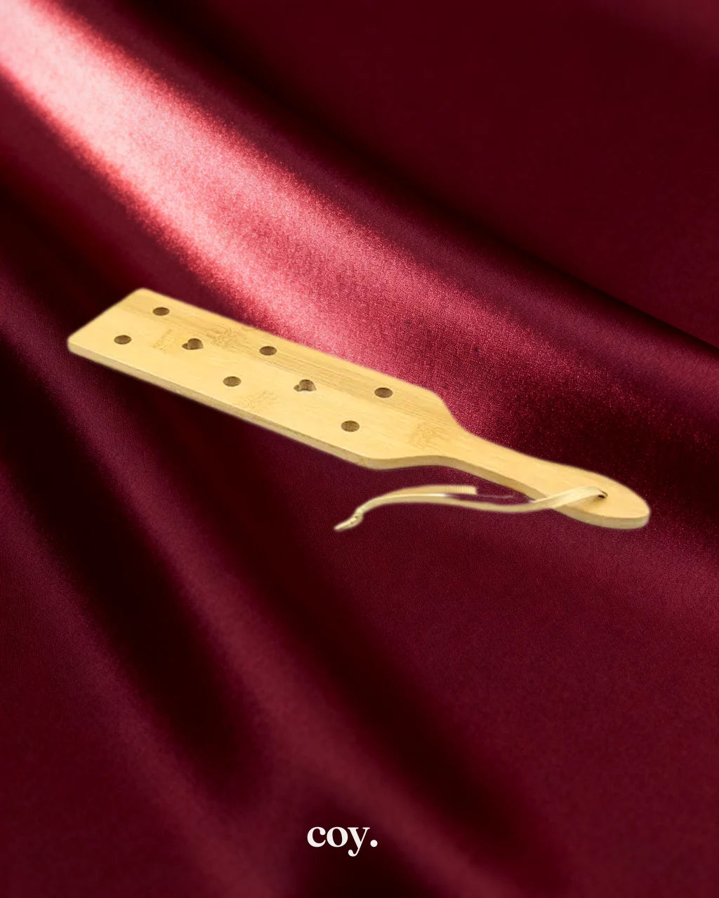 Leather Play Panda This Bamboo Paddle — Gold — Coy