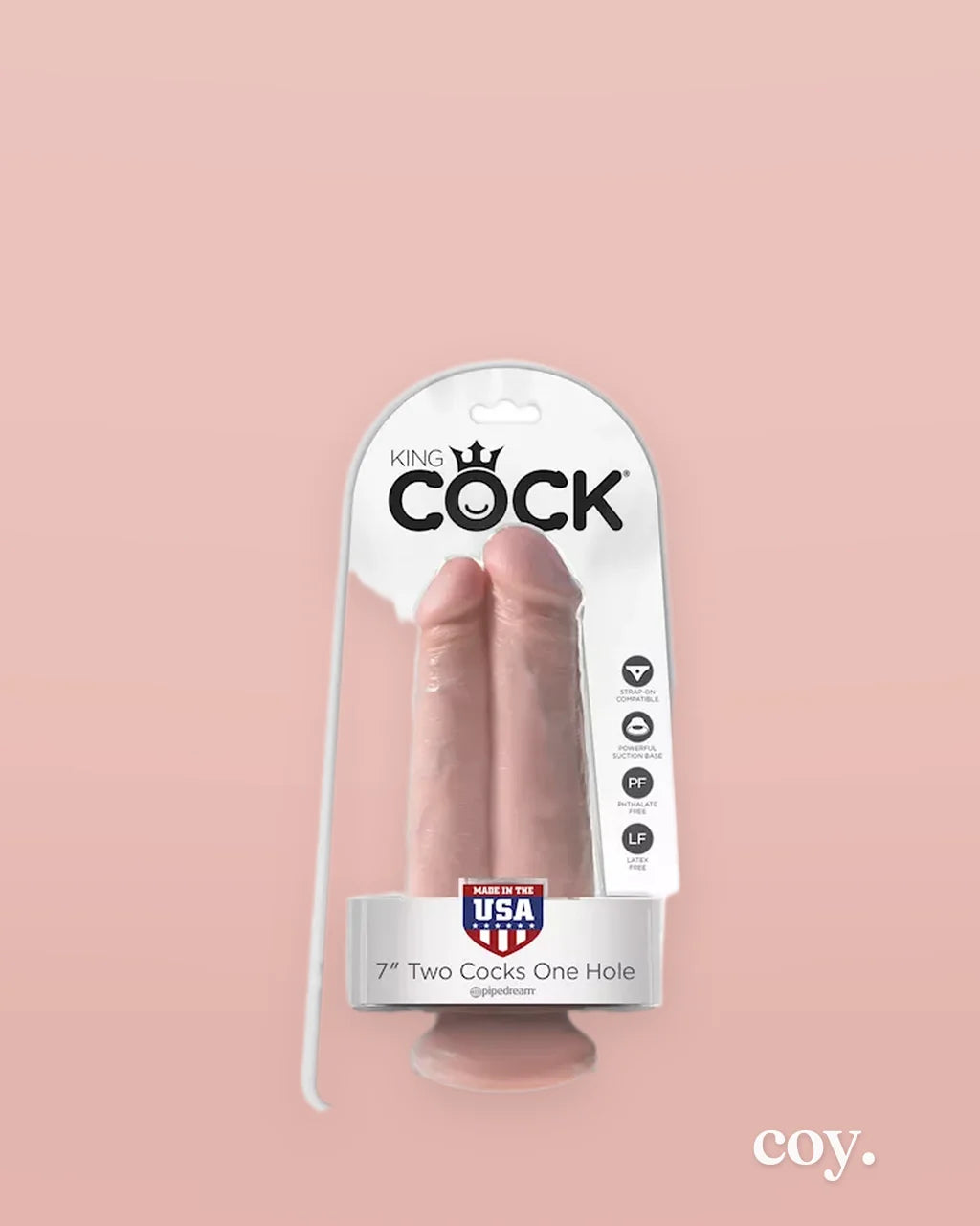 King Cock 7 Inch Two Cocks One Hole — Coy