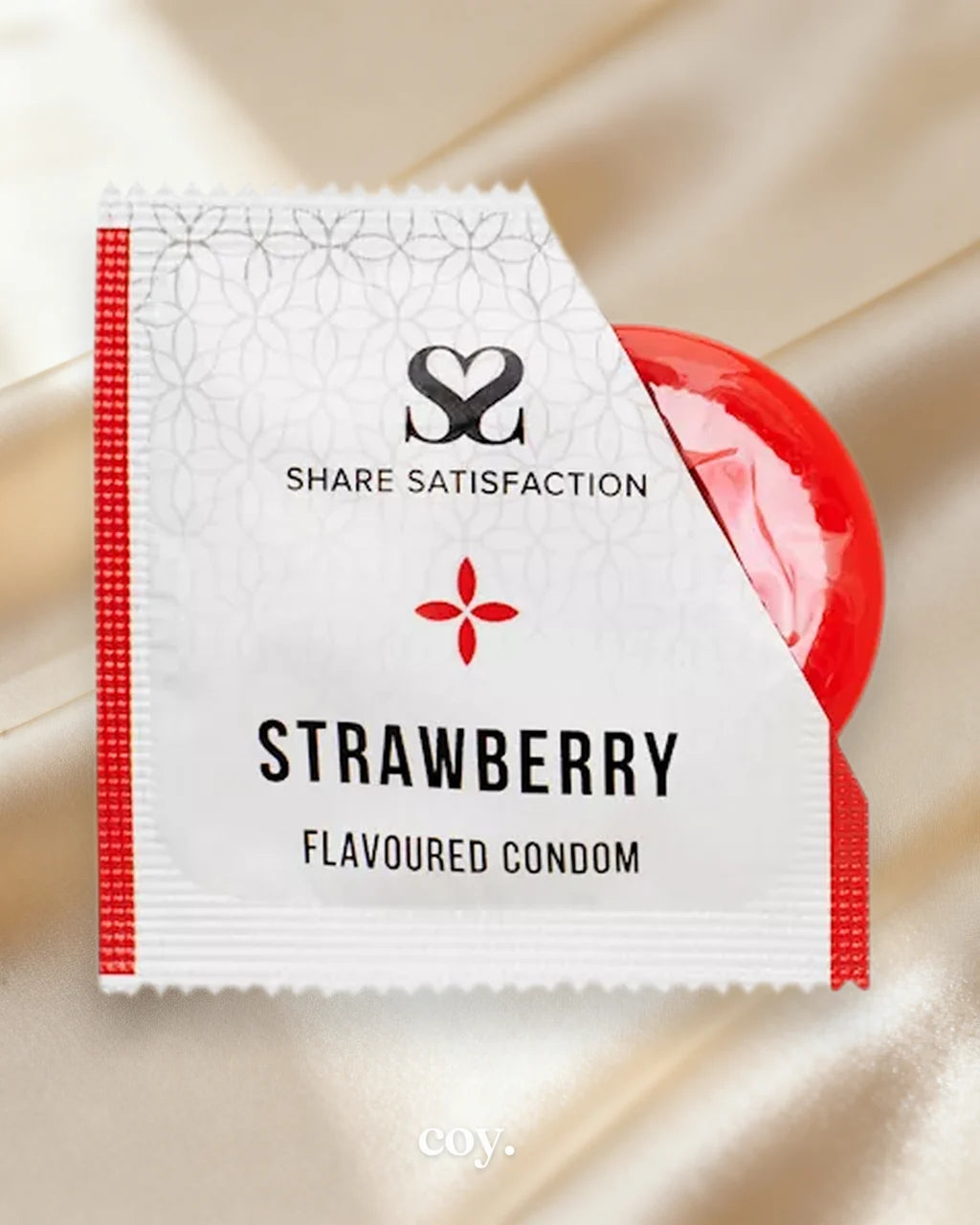 Share Satisfaction Strawberry Flavoured Condoms 100 Bulk Pack — Coy
