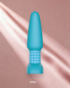 B-Vibe USB Rechargeable Rimming Plug 5.8 Inch — Teal — Coy