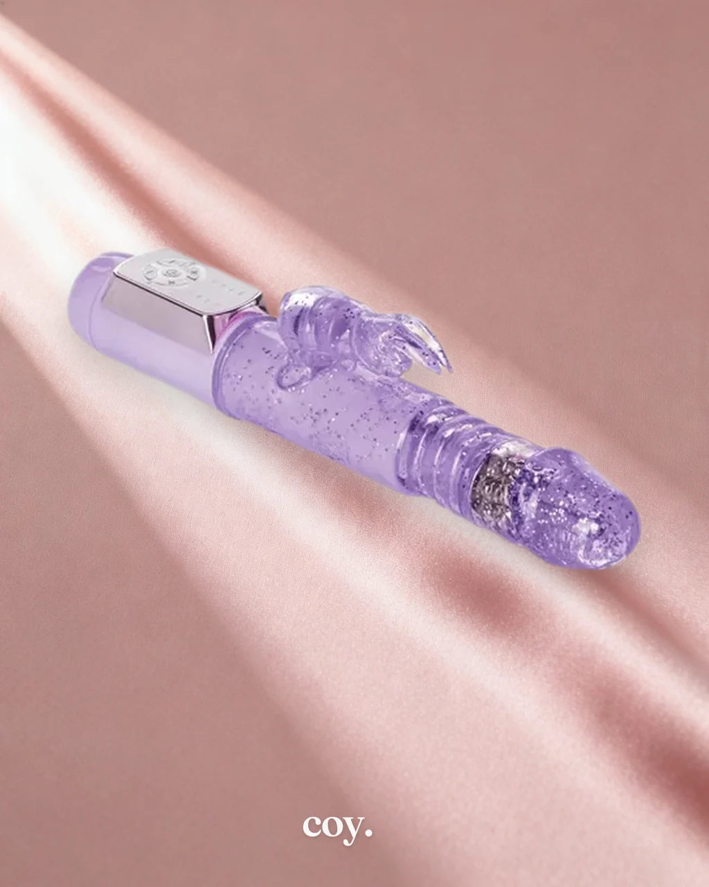 Petite Thrusting Jack Rabbit Vibrator — Purple — Coy