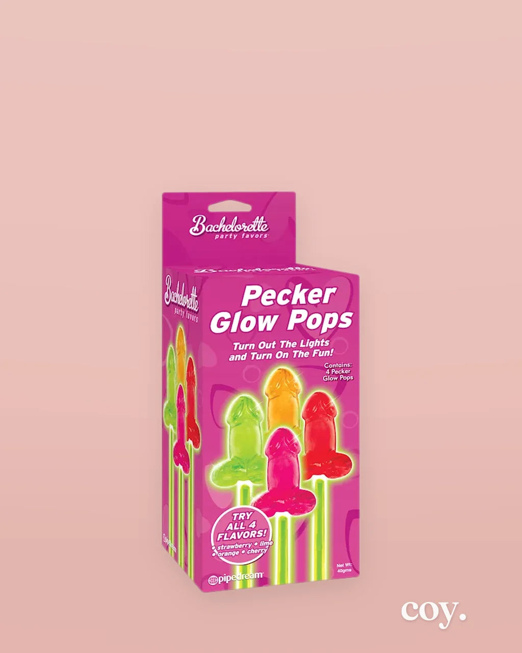 Bachelorette Party Favors Glow Stick Pop 4 Pack — Coy
