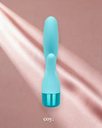 Cal Exotics Eden Lover Rabbit Vibrator 4 Inch — Teal — Coy