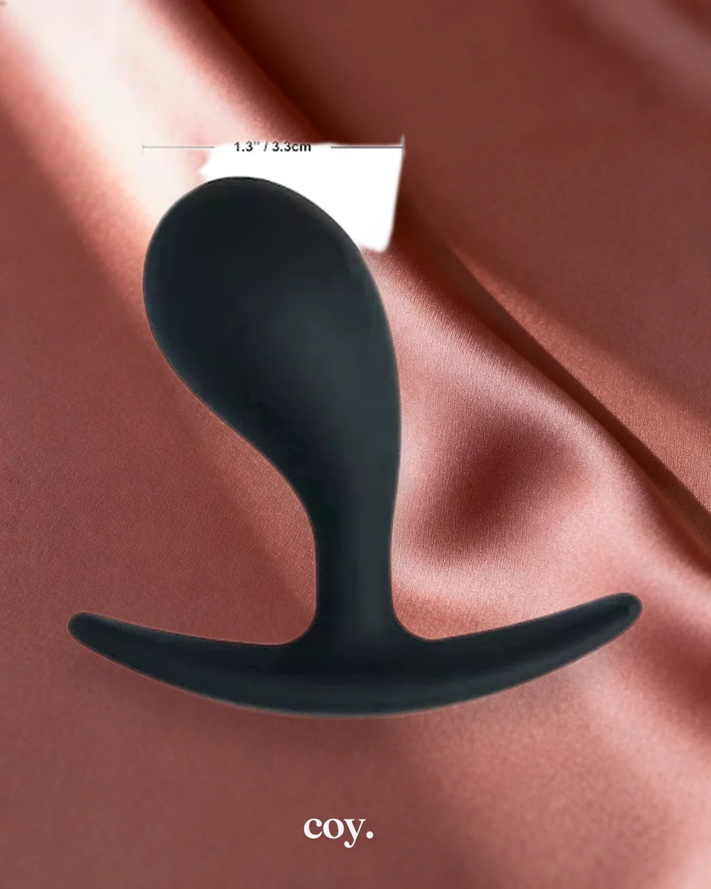 Share Satisfaction Large Curved Butt Plug 2.4 Inch — Black — Coy