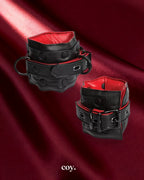 Doc Johnson Kink Leather Submissive Accessories Ankle Restraints — Coy