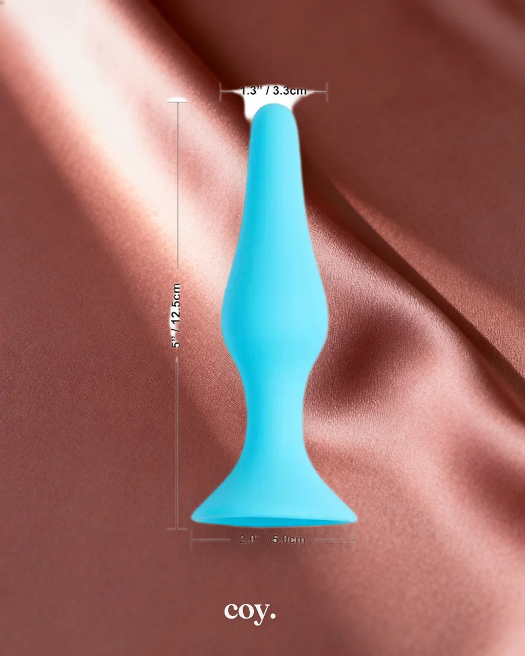 Share Satisfaction Large Silicone Butt Plug Large — Aqua — Coy