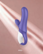 Satisfyer Vibes Magic Bunny 6.9 Inch — Blue — Coy