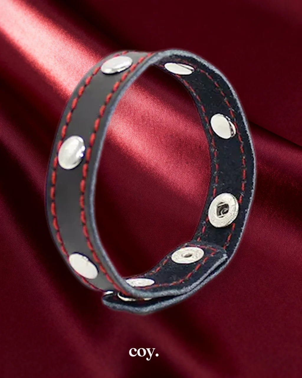 Leather Cock Ring — Black — Coy