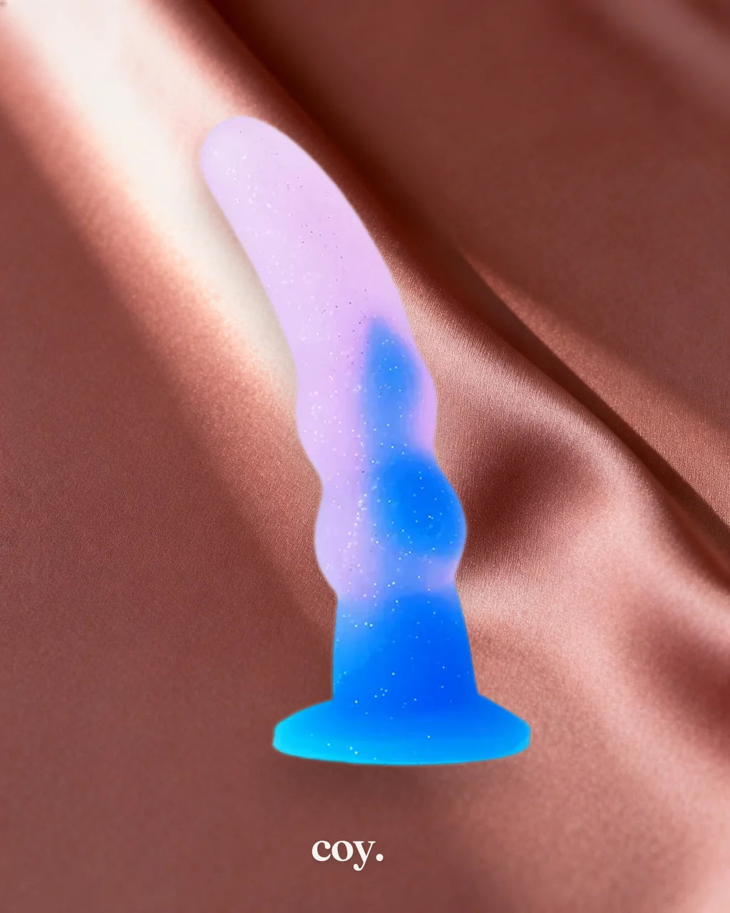 Share Satisfaction Nood Colours Glitter Rippled Cup Dildo 6.1 Inch — Coy
