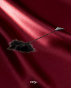 Scandal Feather Crop — Coy