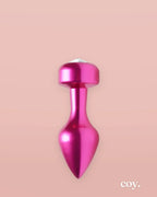 Solitaire Gem Accented Aluminum Anal Plug — Coy