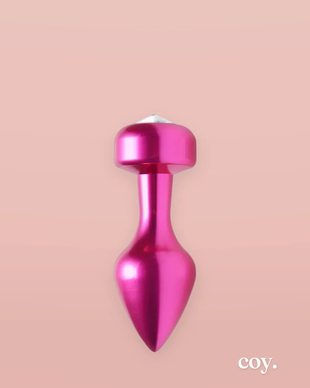 Solitaire Gem Accented Aluminum Anal Plug — Coy