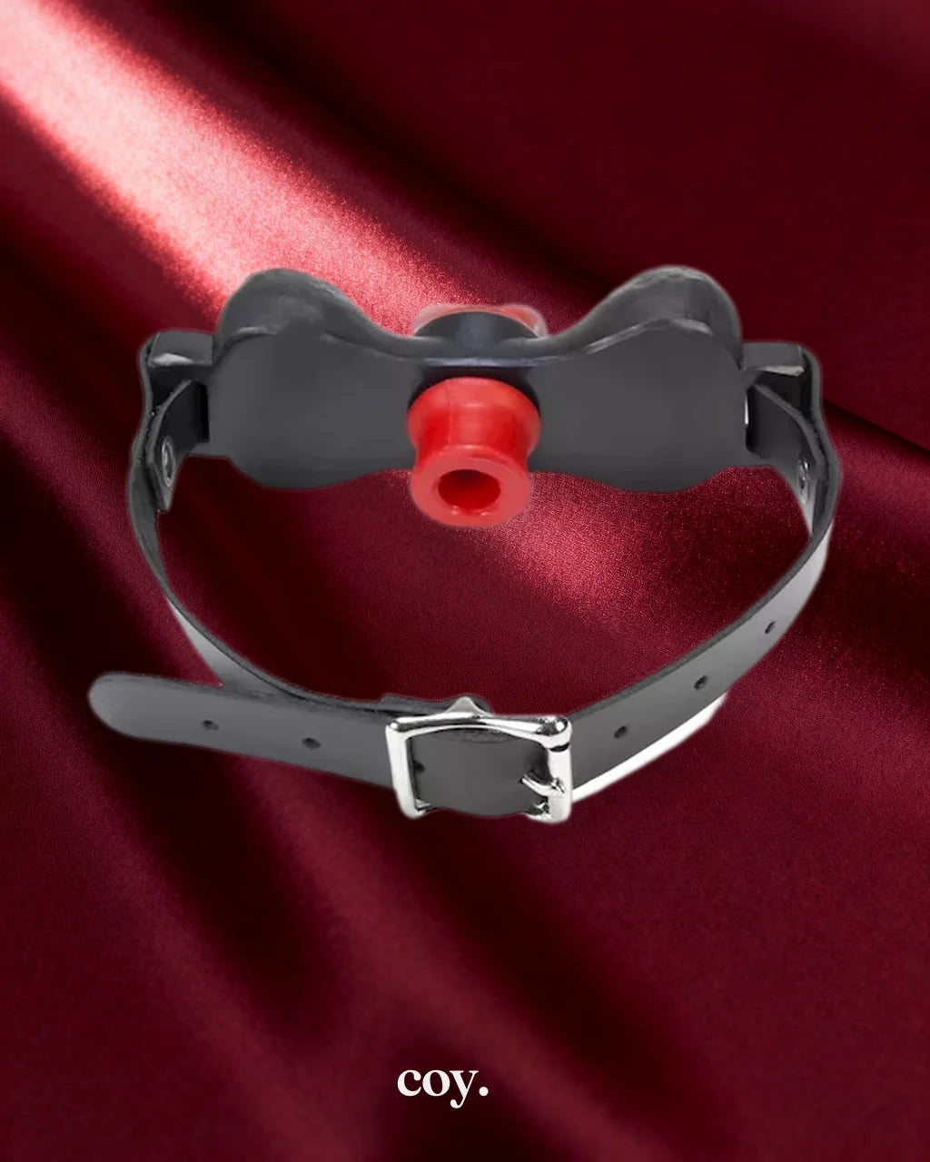 OxBalls Milkbone Gag with Straps — Black/Red — Coy