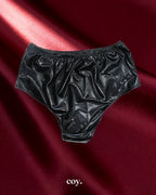 Leather Play Spandex Dildo Brief Restraint — Black — Coy