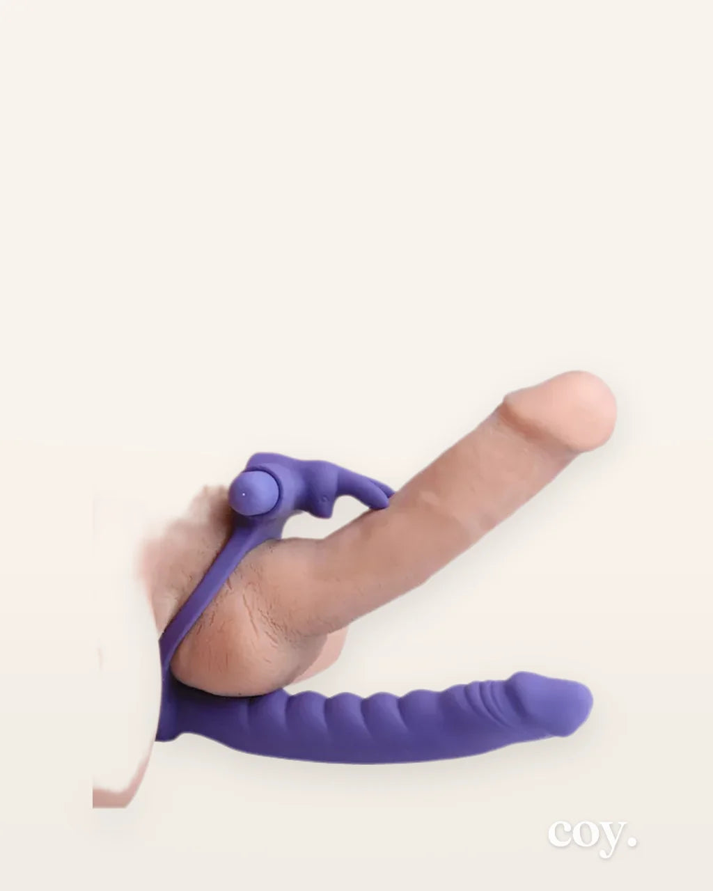 Double Delight Dual Penetration Vibrating Rabbit Cock Ring — Coy