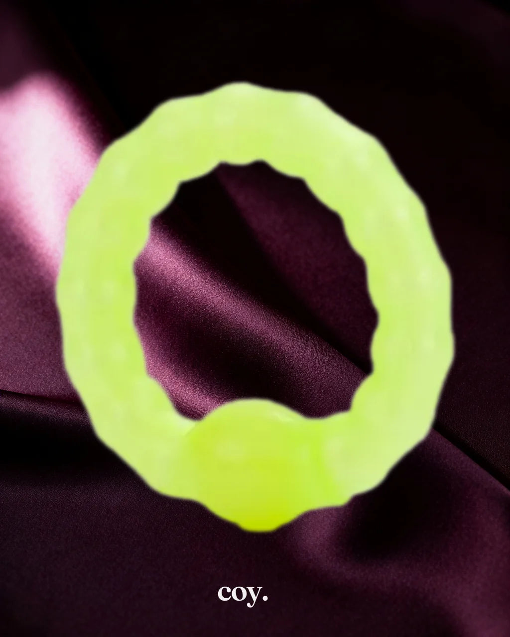 CalExotics Pearl Beaded Prolong Ring Glow in the Dark — Green — Coy