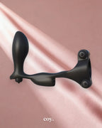 Fantasy C-Ringz Ultimate Ass-Gasm 6.3 Inch Couples Vibrator — Black — Coy