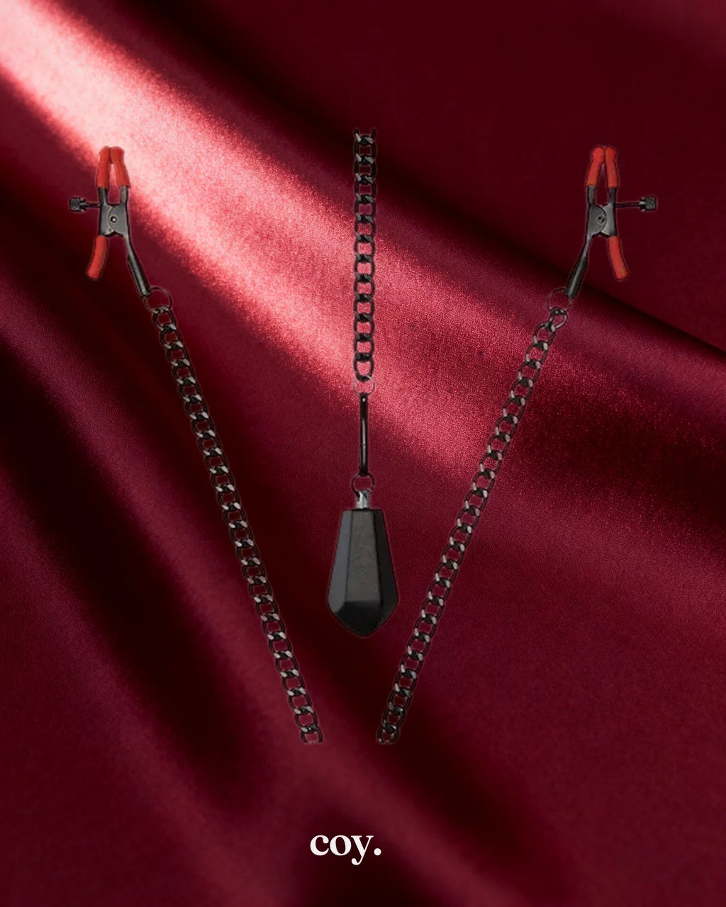 Kinki Range By Share Satisfaction Nipple Clips with Heavy Weight Toy — Coy