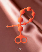 Share Satisfaction Silicone Anal Beads 13.5 Inch — Orange — Coy