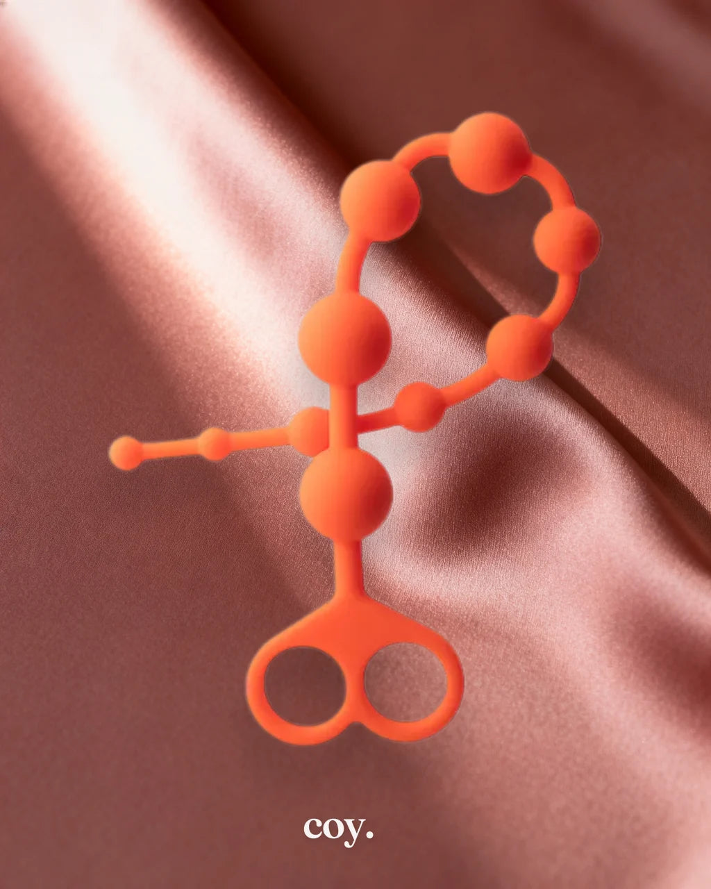 Share Satisfaction Silicone Anal Beads 13.5 Inch — Orange — Coy
