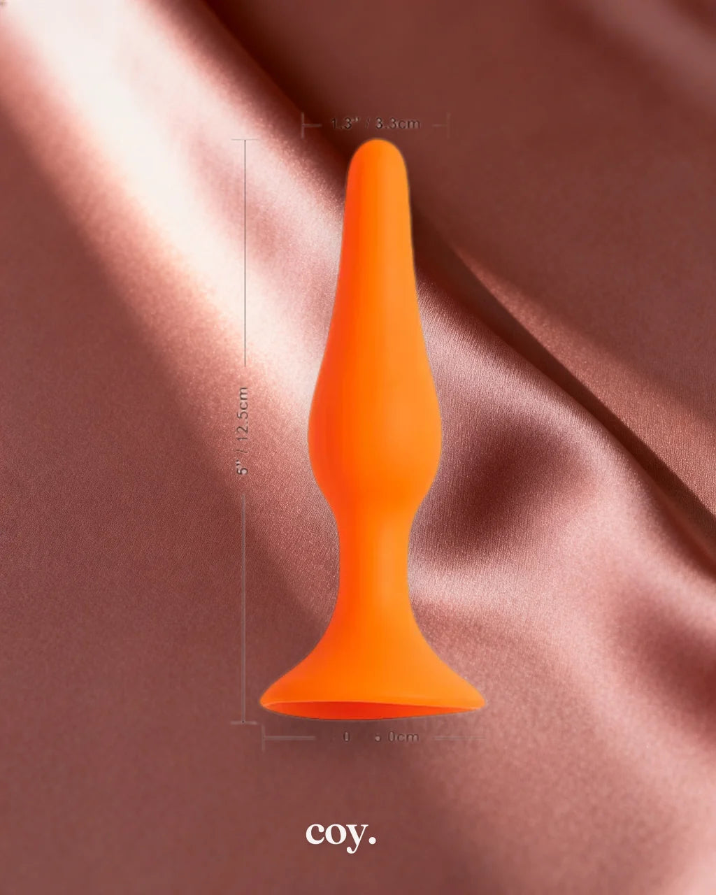 Share Satisfaction Large Silicone Butt Plug Large — Orange — Coy