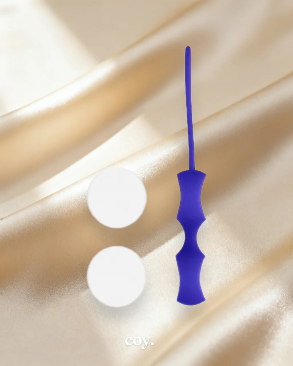 Shots Toys Chrystalino Ben Wa Ball Medium Kegel Trainer — White — Coy