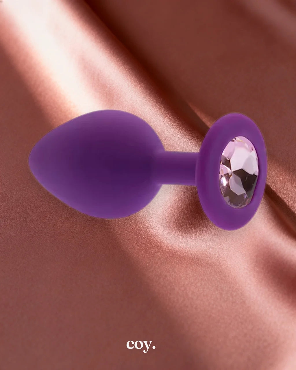 Share Satisfaction Kink Range Silicone Gemmed Butt Plug Medium — Coy