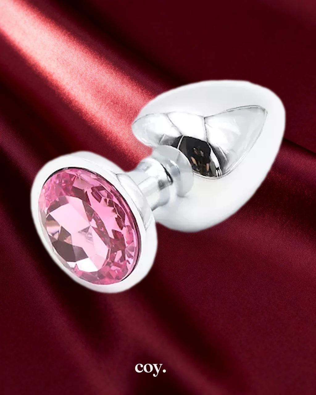 Leather Play Mesmerizing Gem Plug 2.8 Inch — Pink — Coy