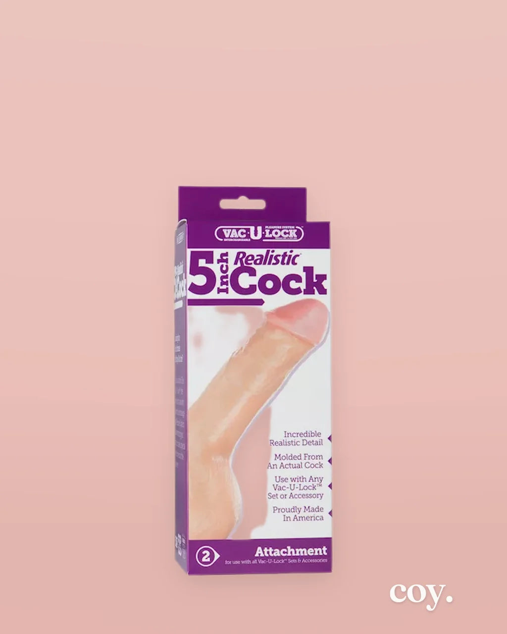 5 Inch Realistic Cock Vac U Lock — Coy