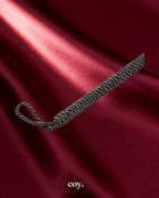 Leather Play Rope Feather Wand — Black — Coy