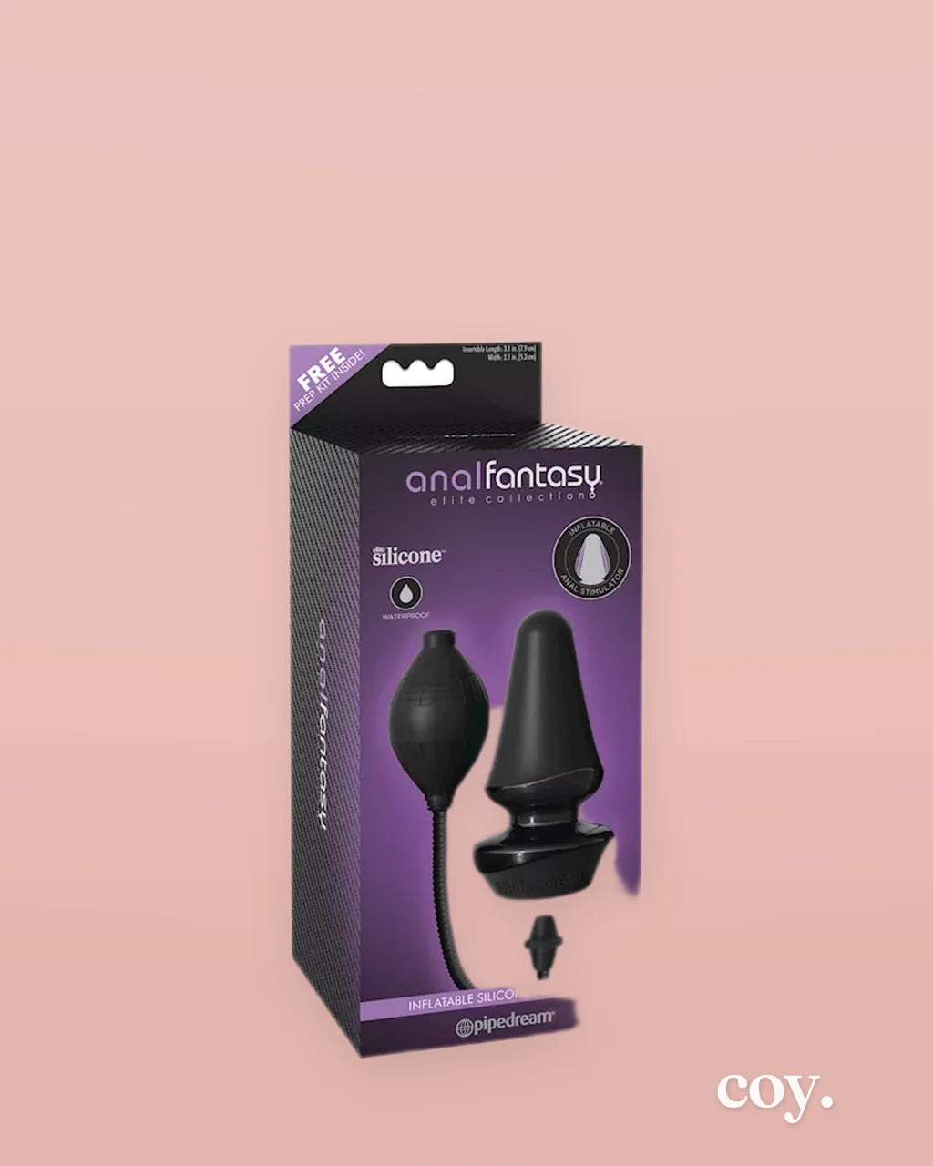 Anal Fantasy Elite Collection Inflatable Silicone Butt Plug — Coy