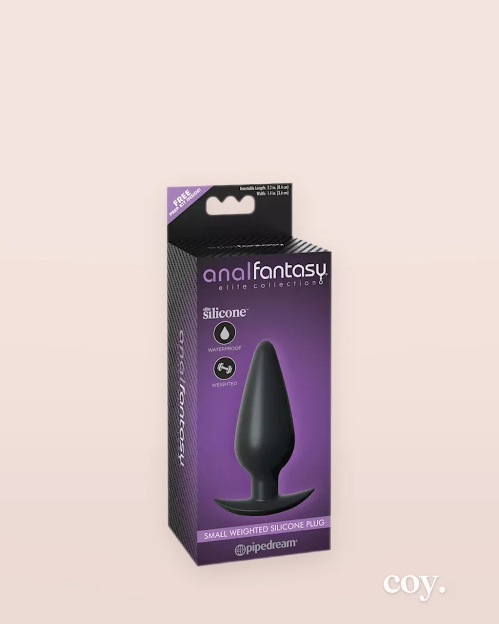 Anal Fantasy Elite Small Weighted Silicone Plug — Coy