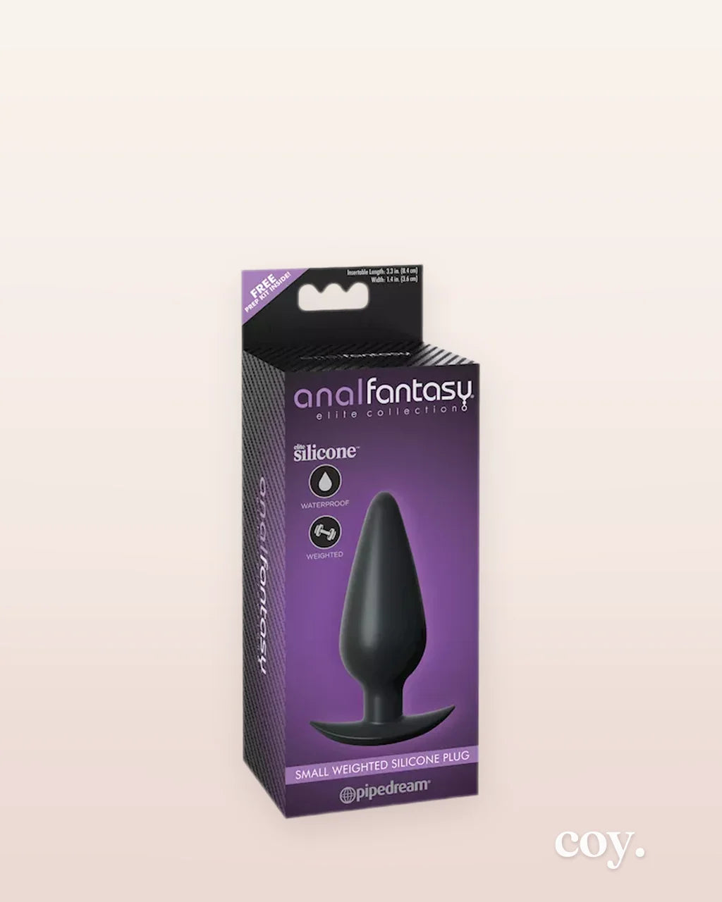 Anal Fantasy Elite Small Weighted Silicone Plug — Coy