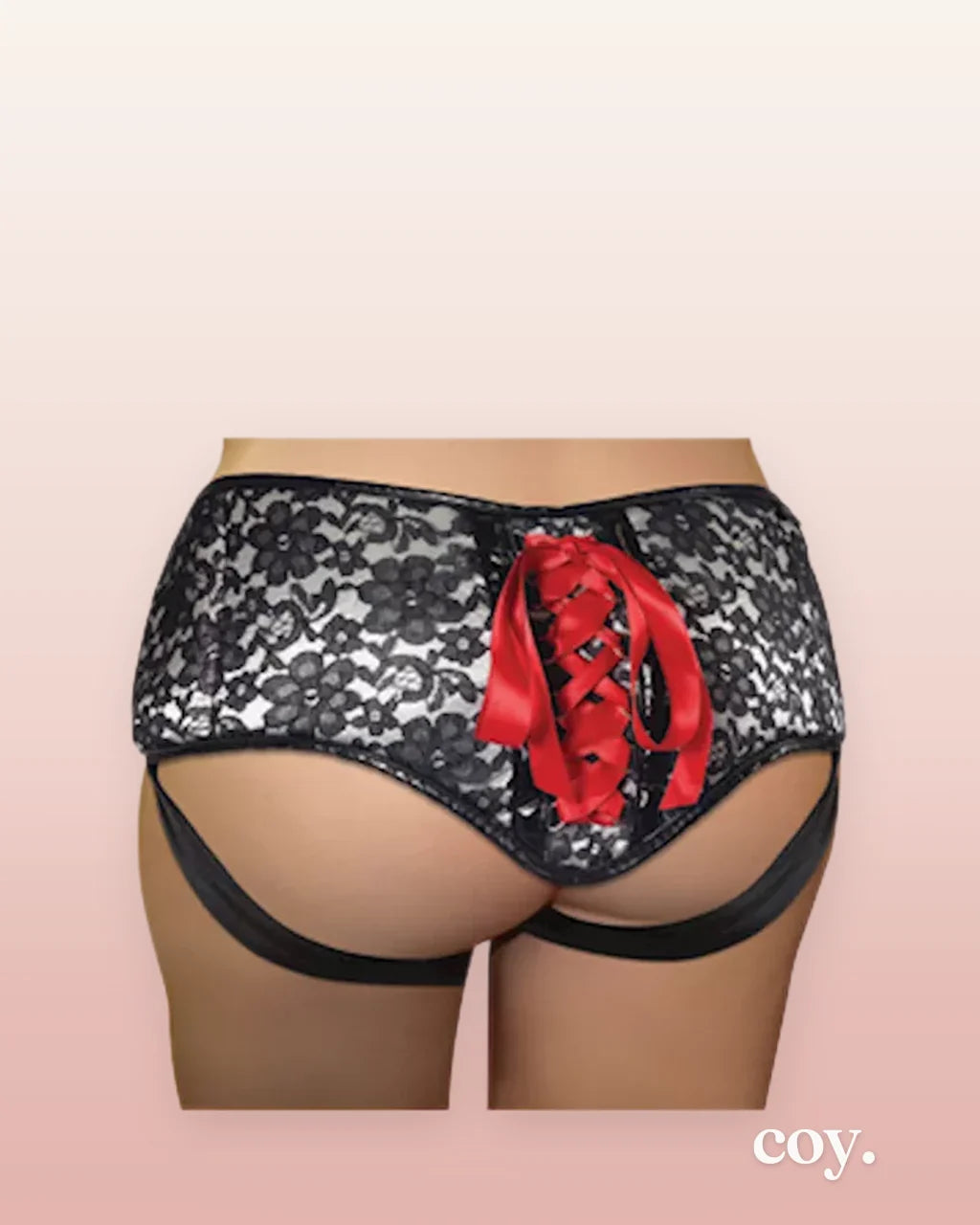 Plus Size Lace Corsette Strap-On — Coy