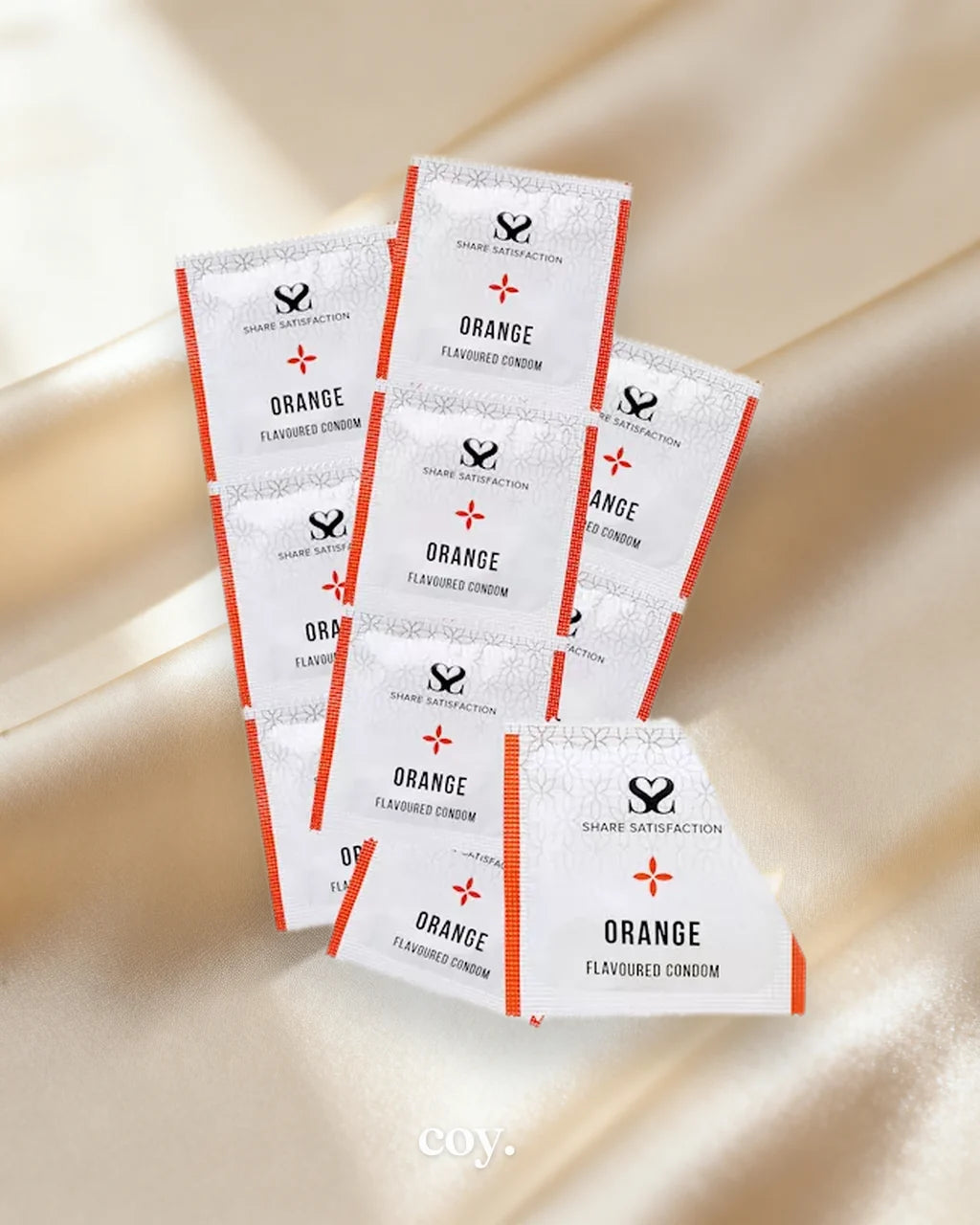 Share Satisfaction Orange Flavoured Condoms 100 Bulk Pack — Coy