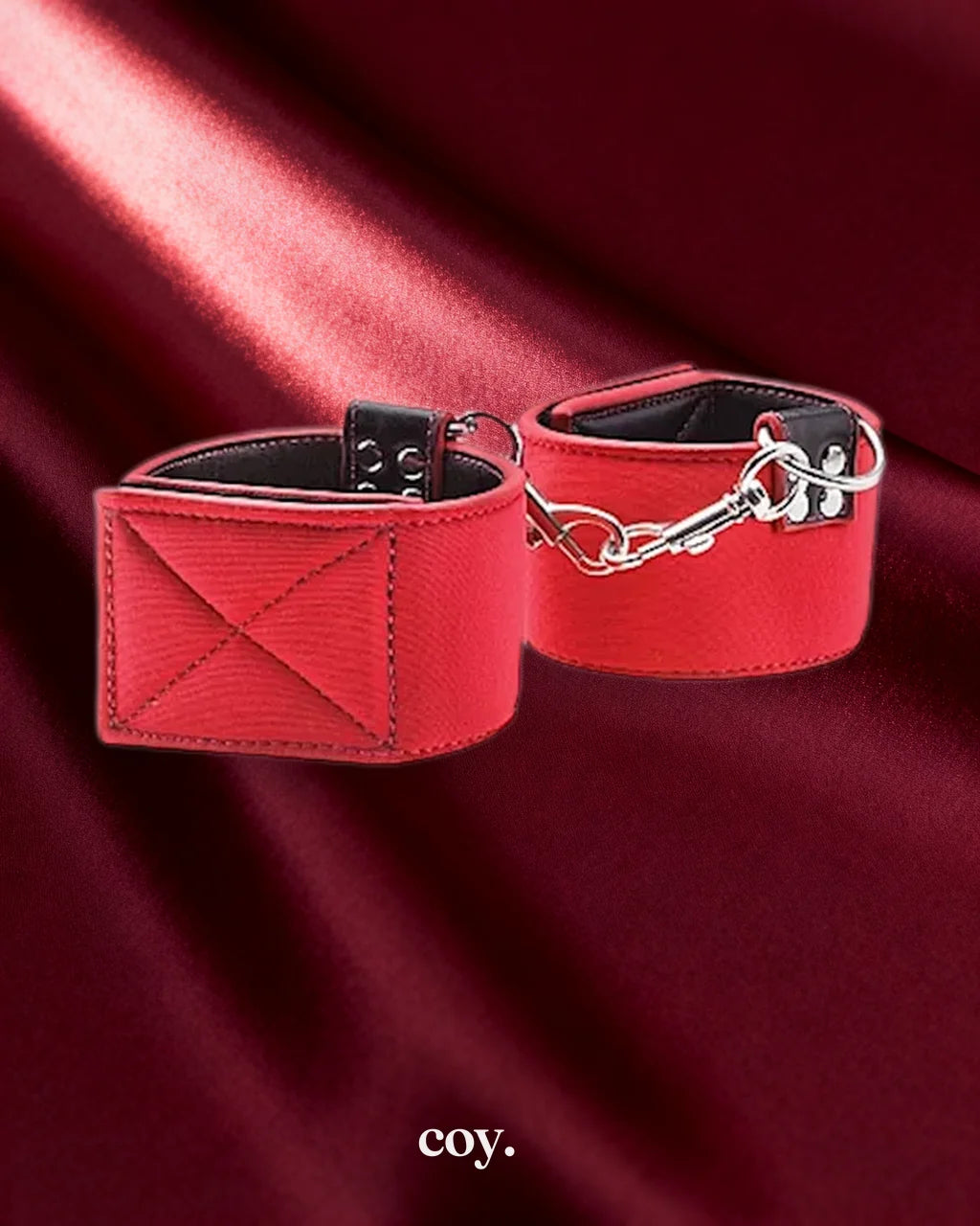 Shots Toys Reversible Ankle Cuffs — Red — Coy