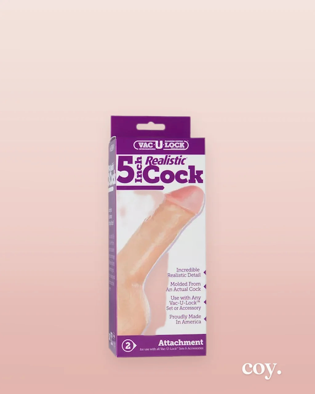 5 Inch Realistic Cock Vac U Lock — Coy