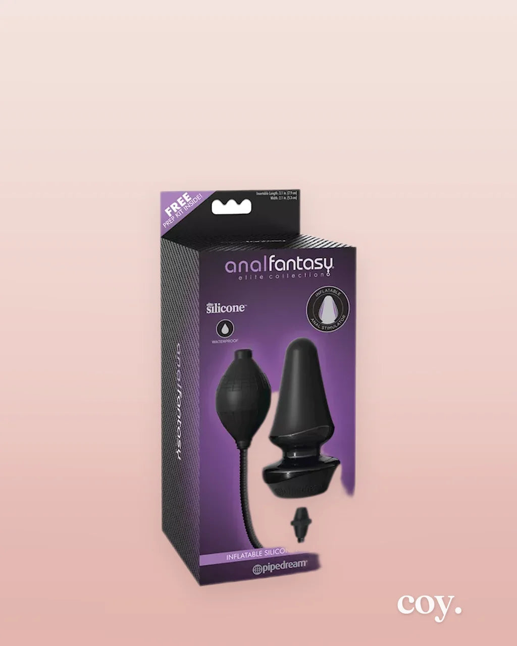 Anal Fantasy Elite Collection Inflatable Silicone Butt Plug — Coy