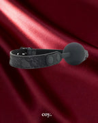 Sportsheets Locking Lace Ball Gag — Black — Coy