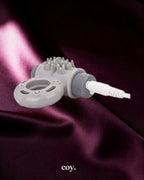 The Screaming O Charged Owow Vibe Cock Ring — Grey — Coy