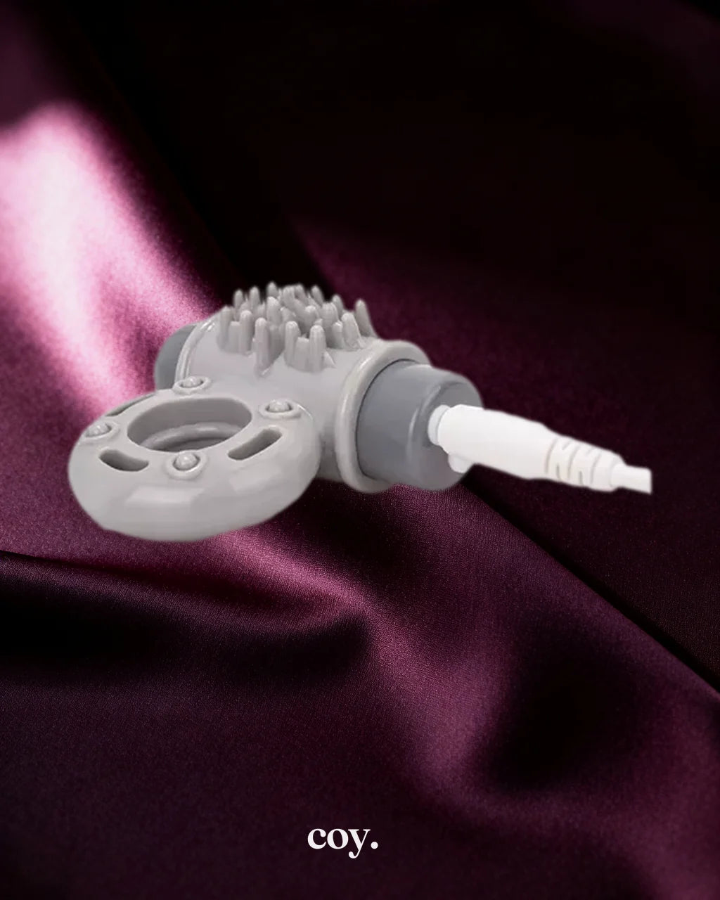 The Screaming O Charged Owow Vibe Cock Ring — Grey — Coy